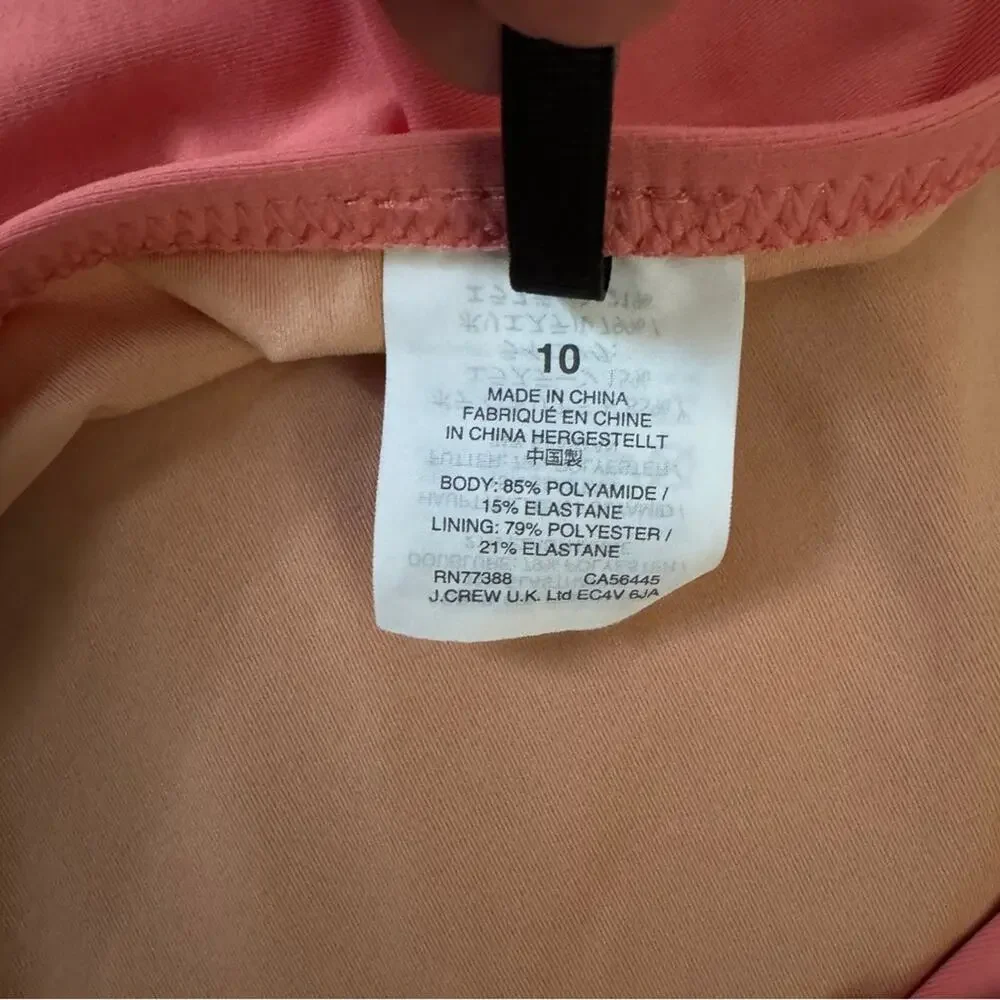 J. Crew Cross-Back Bandeau One Piece Swimsuit